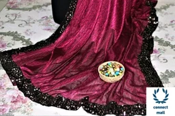 Designer Soft Silk Saree With Stiched Blouse - Deep Pink